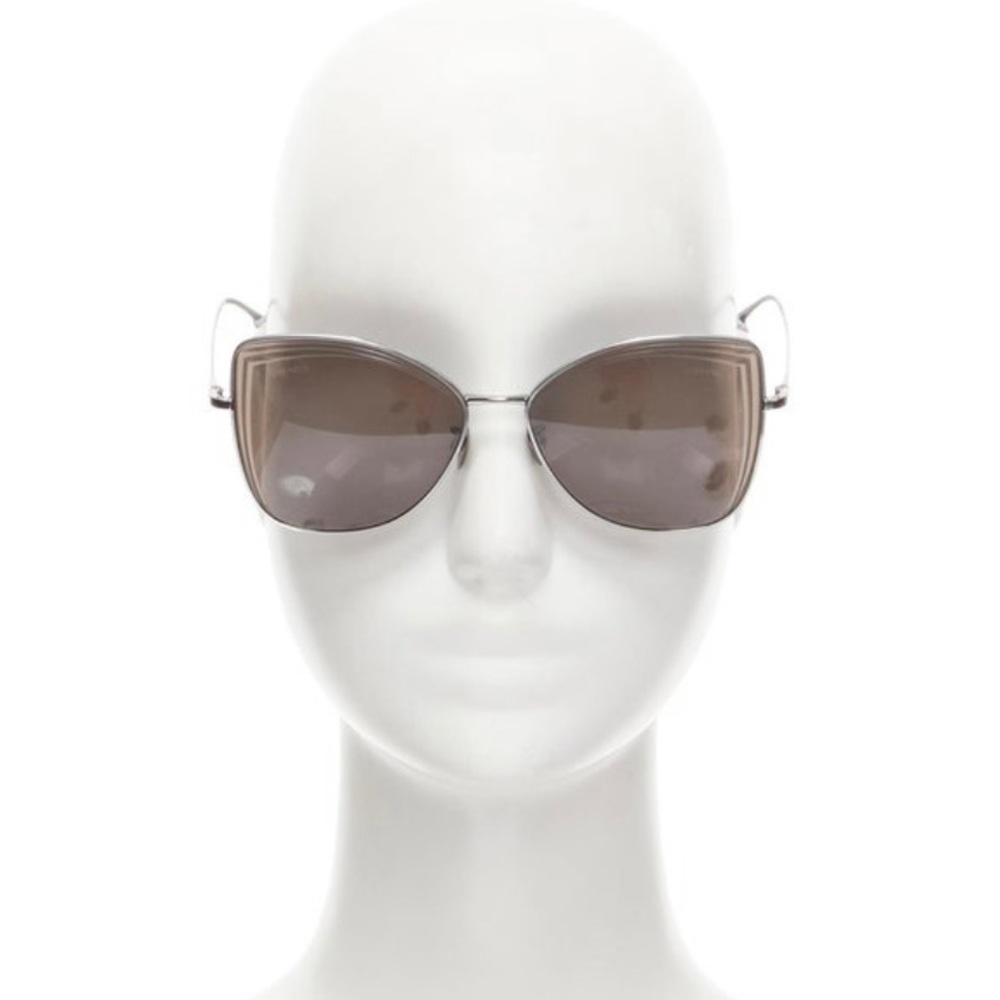 Authentic Chanel Butterfly Brown Lens Gunmetal Frame Sunglasses Non-polarized